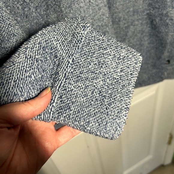 Eddie Bauer Women's 1/4 Button Soft Fleece   Pullover heathered blue size Large - Picture 8 of 11